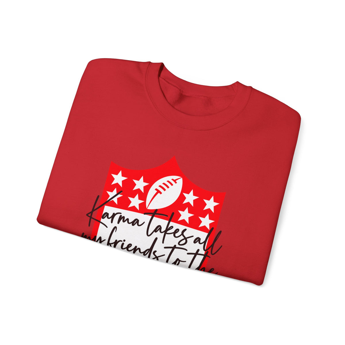 Crewneck Sweatshirt — “Gonna Take All My Friends to the Super Bowl” Football Shield