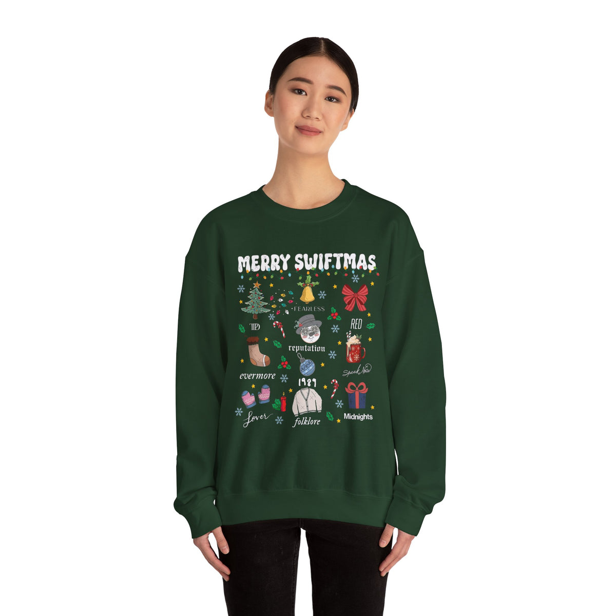 Merry Swiftmas Eras Holiday Crewneck
