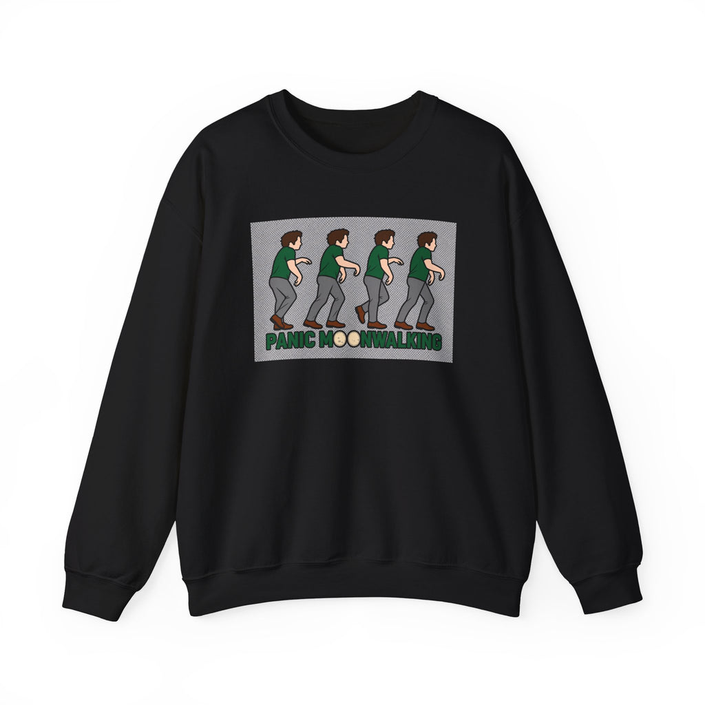 Dance Move Crewneck Sweatshirt — 'Panic! No, I'm Just Dancing' Graphic