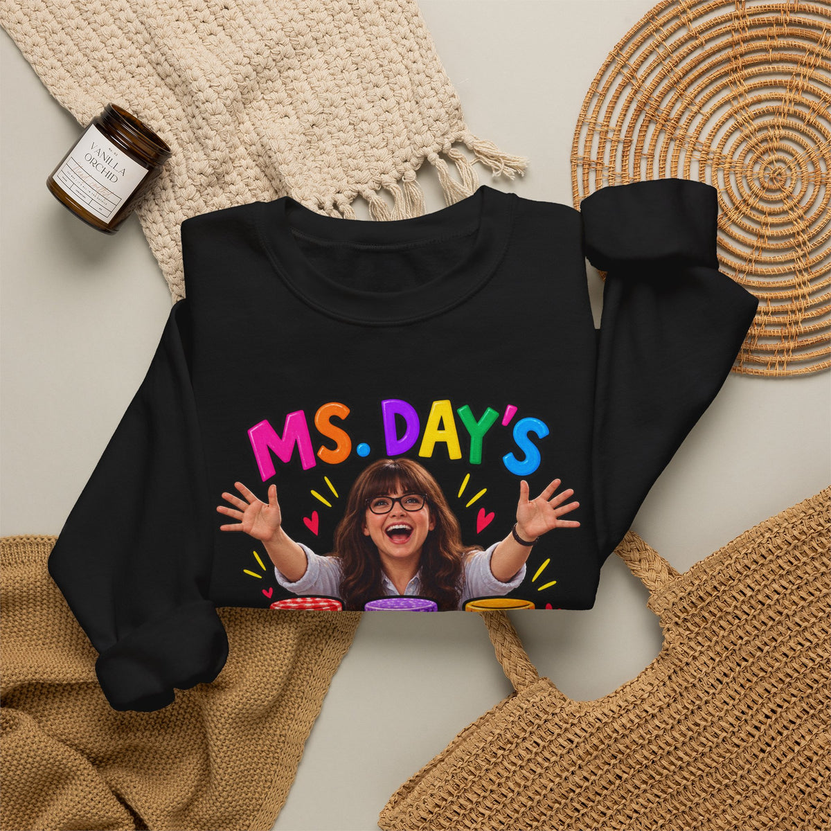 Jam-Boree Teacher Crewneck Sweatshirt — "Ms. Day's Jam-Boree" Sixth Grade Class 2009