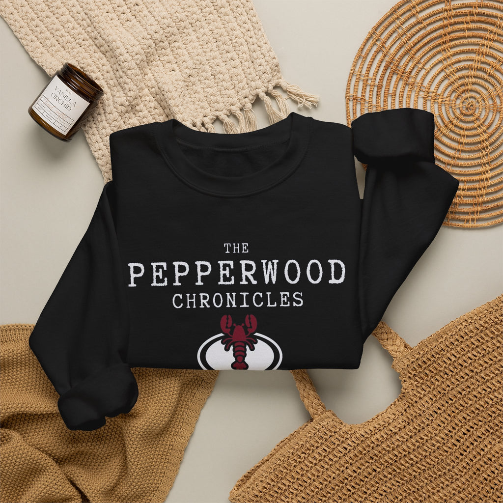 Crewneck Sweatshirt — The Pepperwood Chronicles Graphic Pullover (Lobster Emblem)