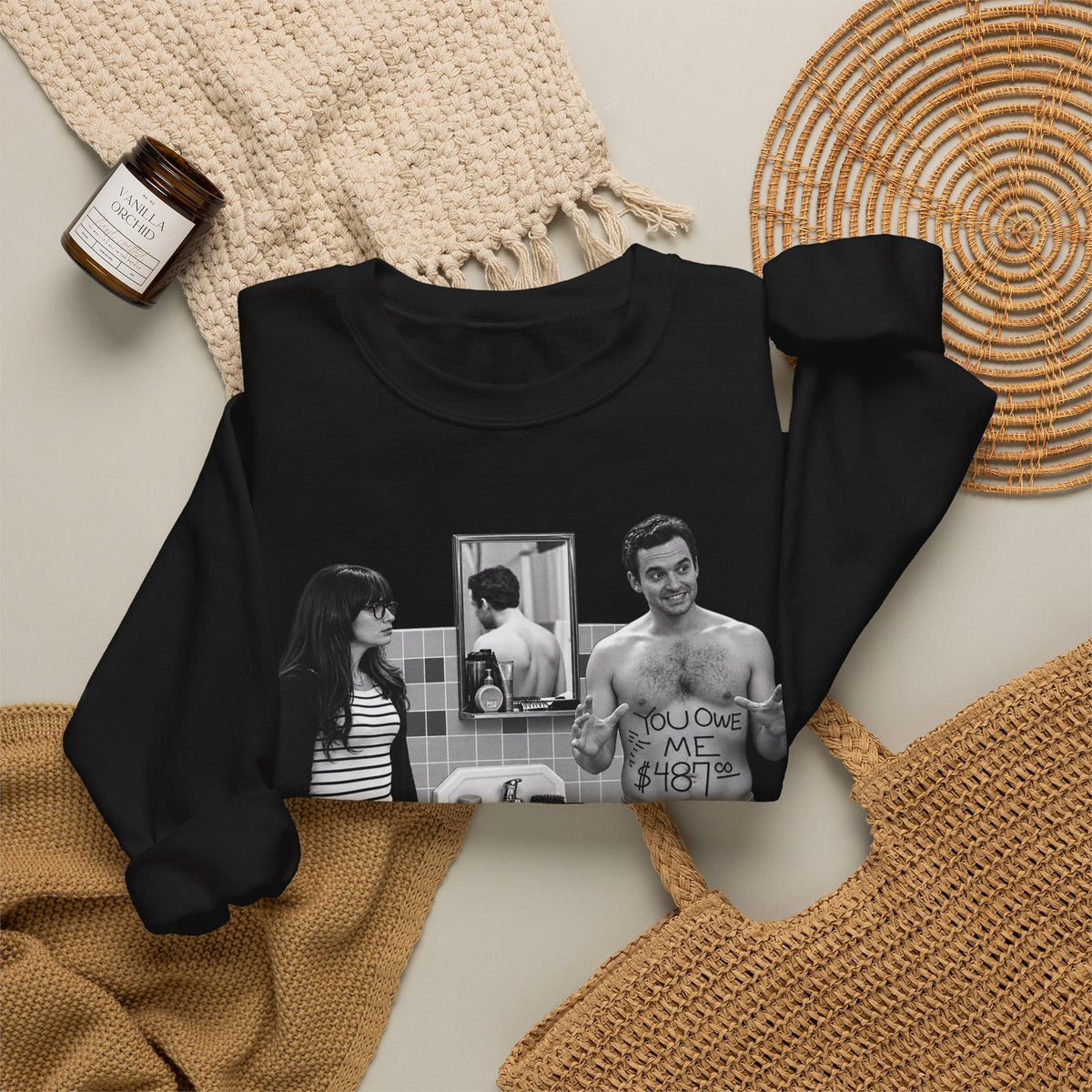 Retro 90s TV Scene Crewneck Sweatshirt