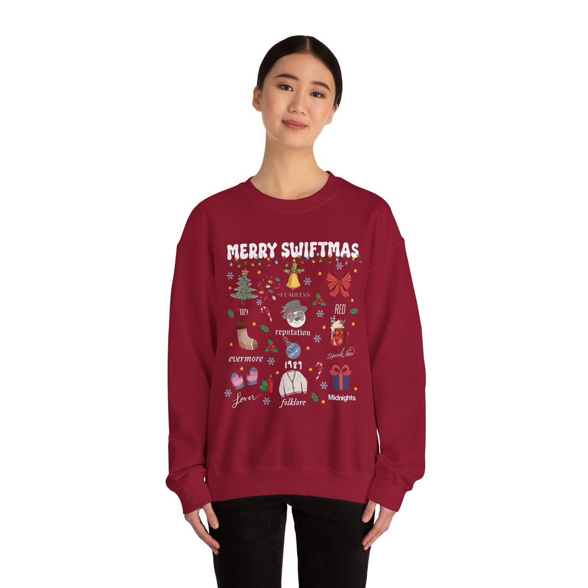 Merry Swiftmas Eras Holiday Crewneck