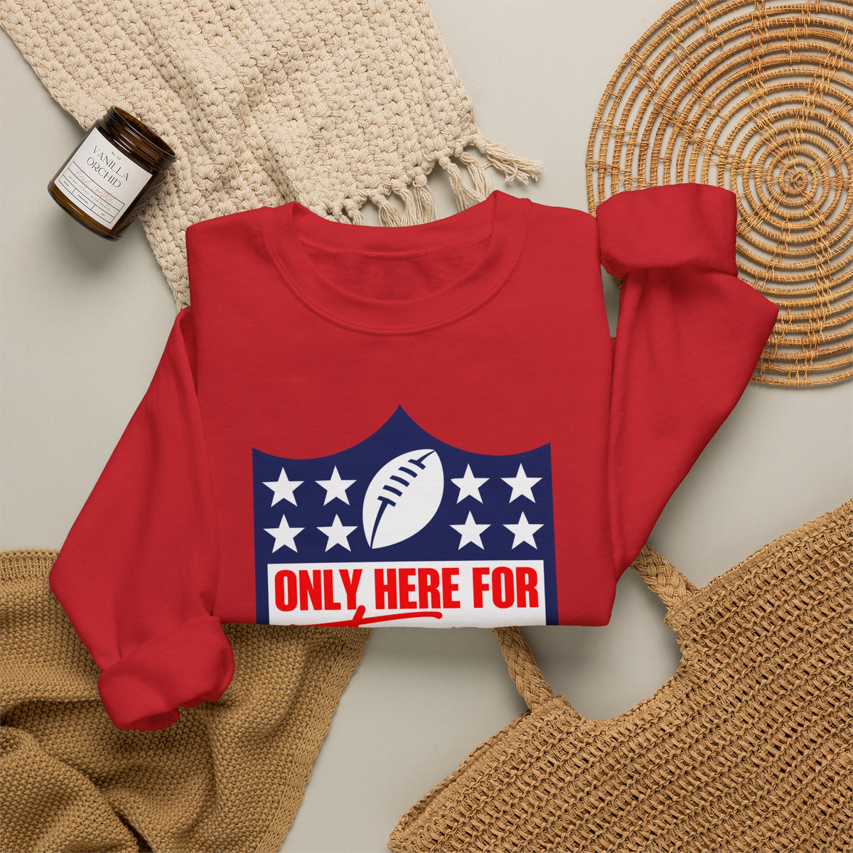 Only Here for Taylor Football Fan Crewneck Sweatshirt