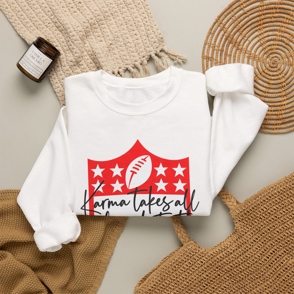 Crewneck Sweatshirt — “Gonna Take All My Friends to the Super Bowl” Football Shield