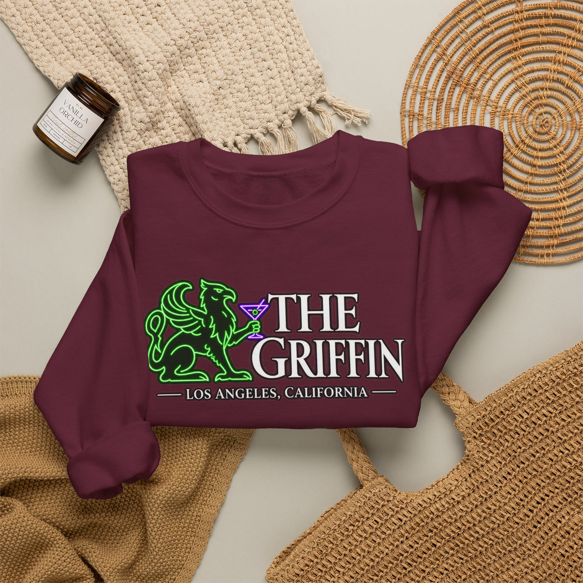 Griffin Bar Crewneck Sweatshirt — "The Griffin" Los Angeles Logo