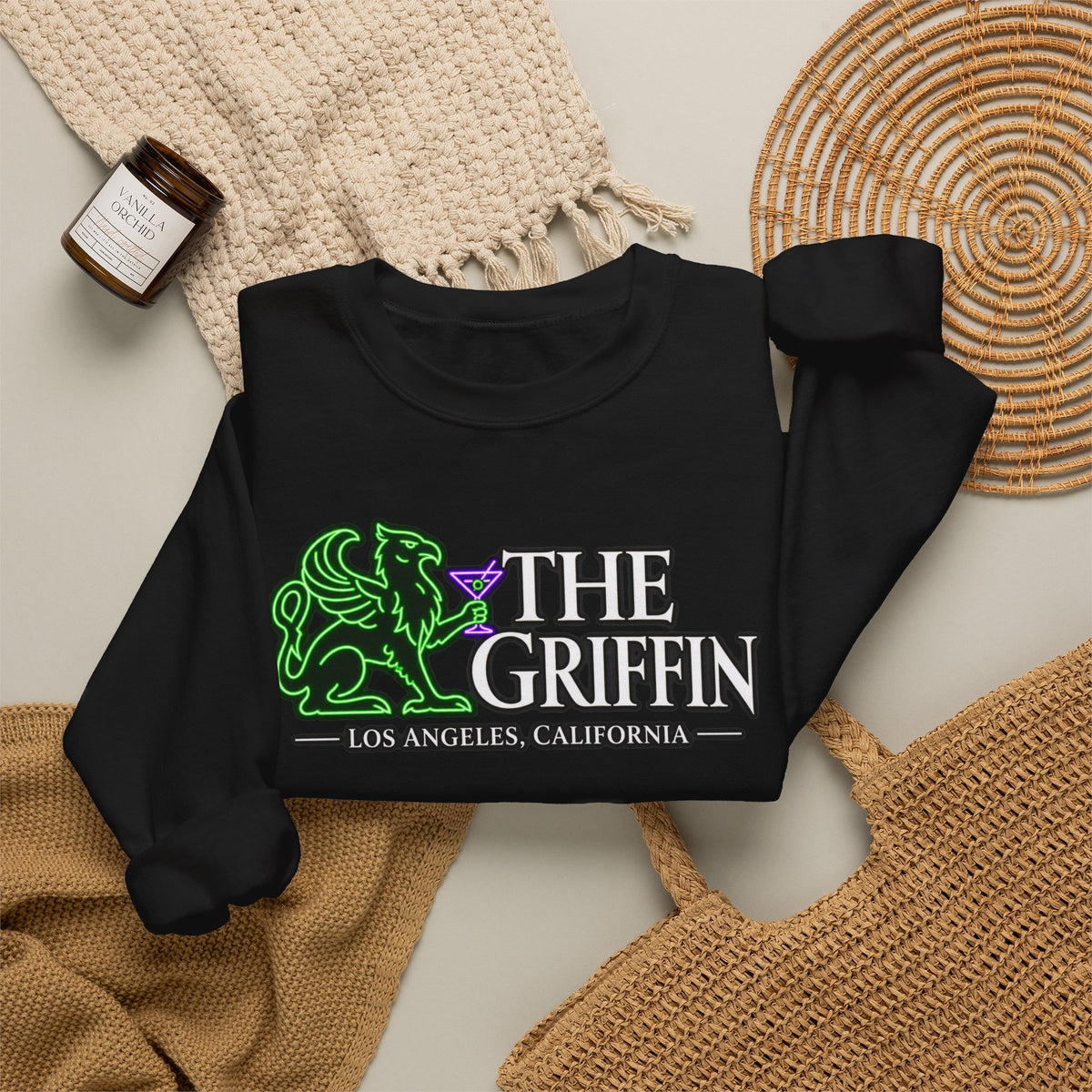 Griffin Bar Crewneck Sweatshirt — "The Griffin" Los Angeles Logo