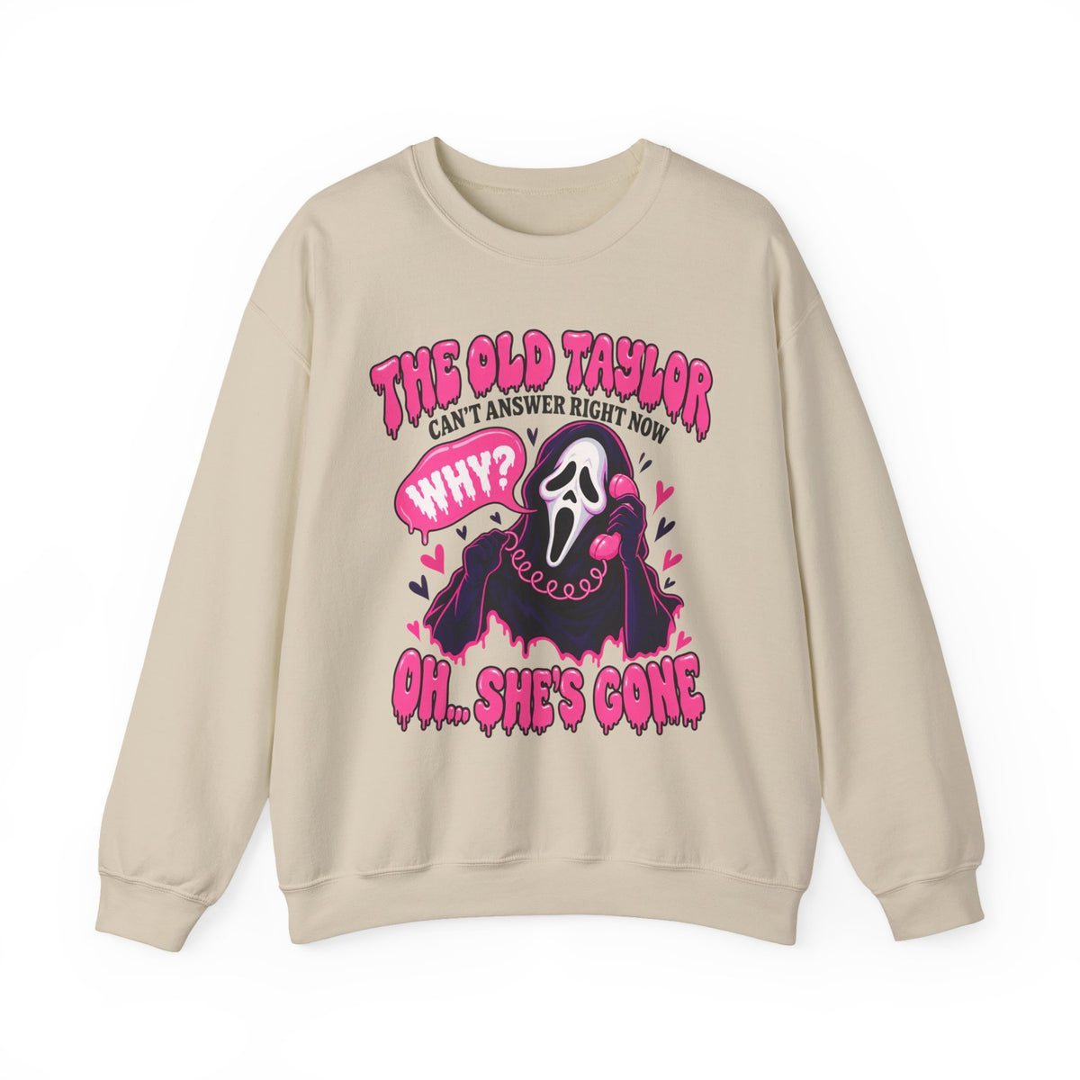 Cute Pink Scream Ghost “The Old Taylor Can’t Answer Right Now…Oh, She’s Gone” Graphic